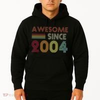 Awesome Since 2004 18th Birthday Retro Hoodie thumb 2