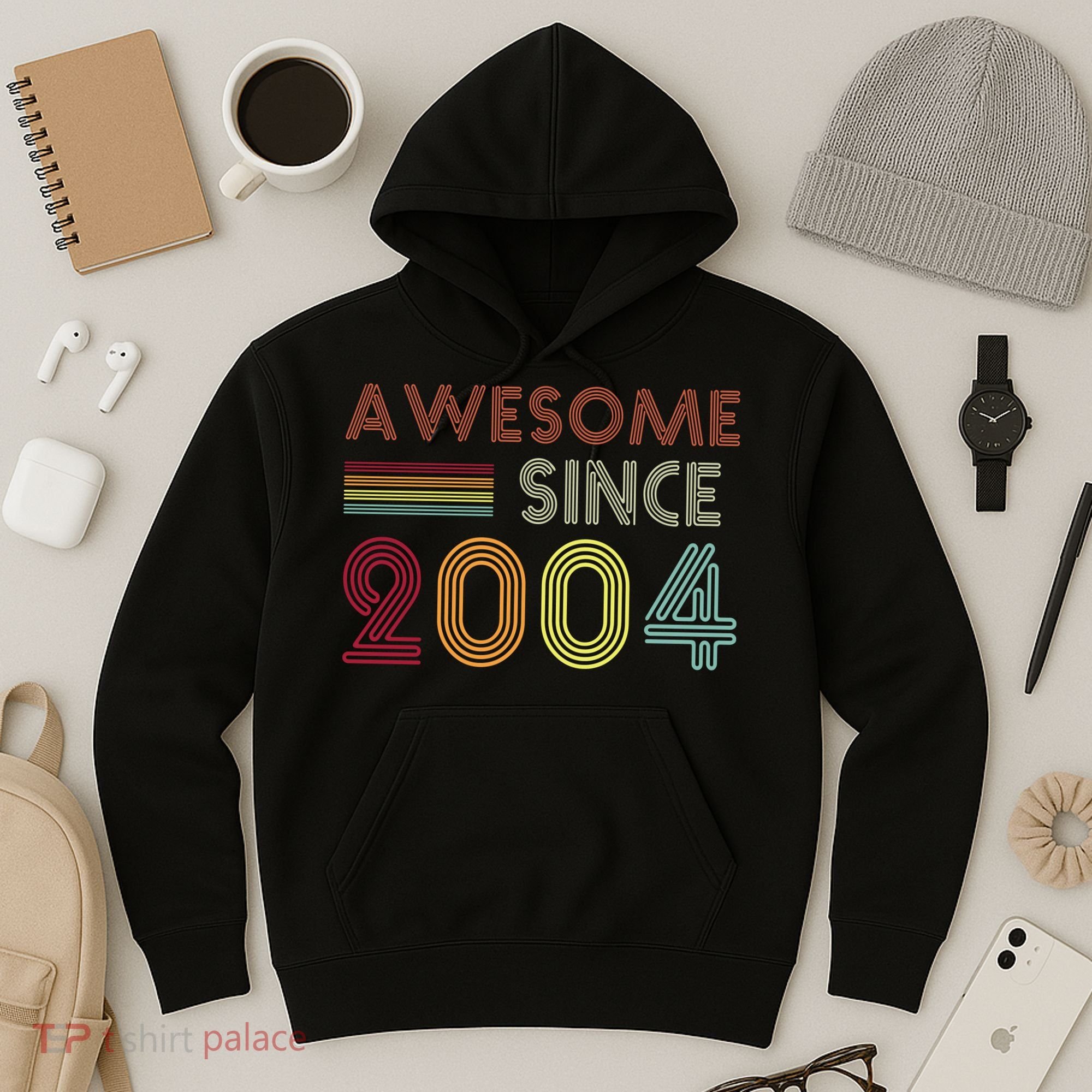 Awesome Since 2004 18th Birthday Retro Hoodie