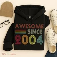 Awesome Since 2004 18th Birthday Retro Hoodie thumb 4
