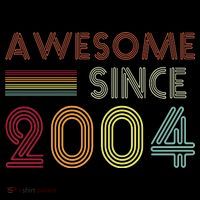 Awesome Since 2004 18th Birthday Retro Button thumb 1