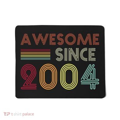 Awesome Since 2004 18th Birthday Retro Mousepad