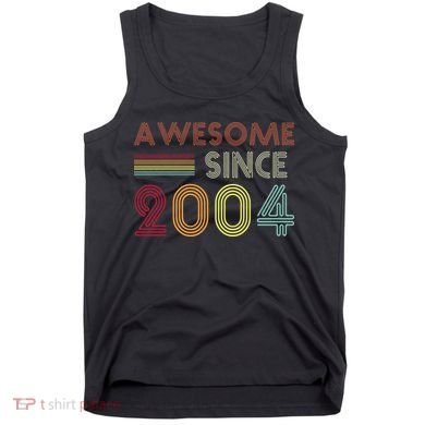 Awesome Since 2004 18th Birthday Retro Tank Top