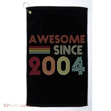 Awesome Since 2004 18th Birthday Retro Golf Towel