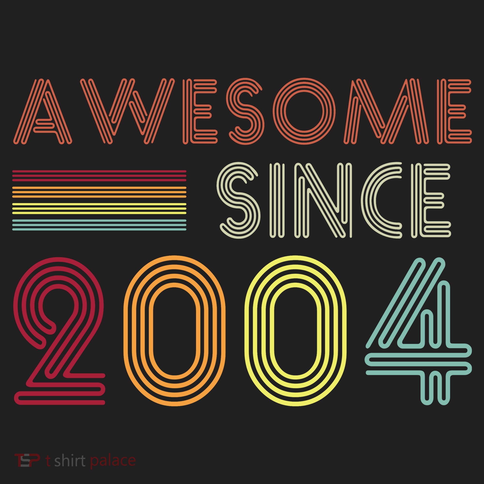 Awesome Since 2004 18th Birthday Retro Golf Towel