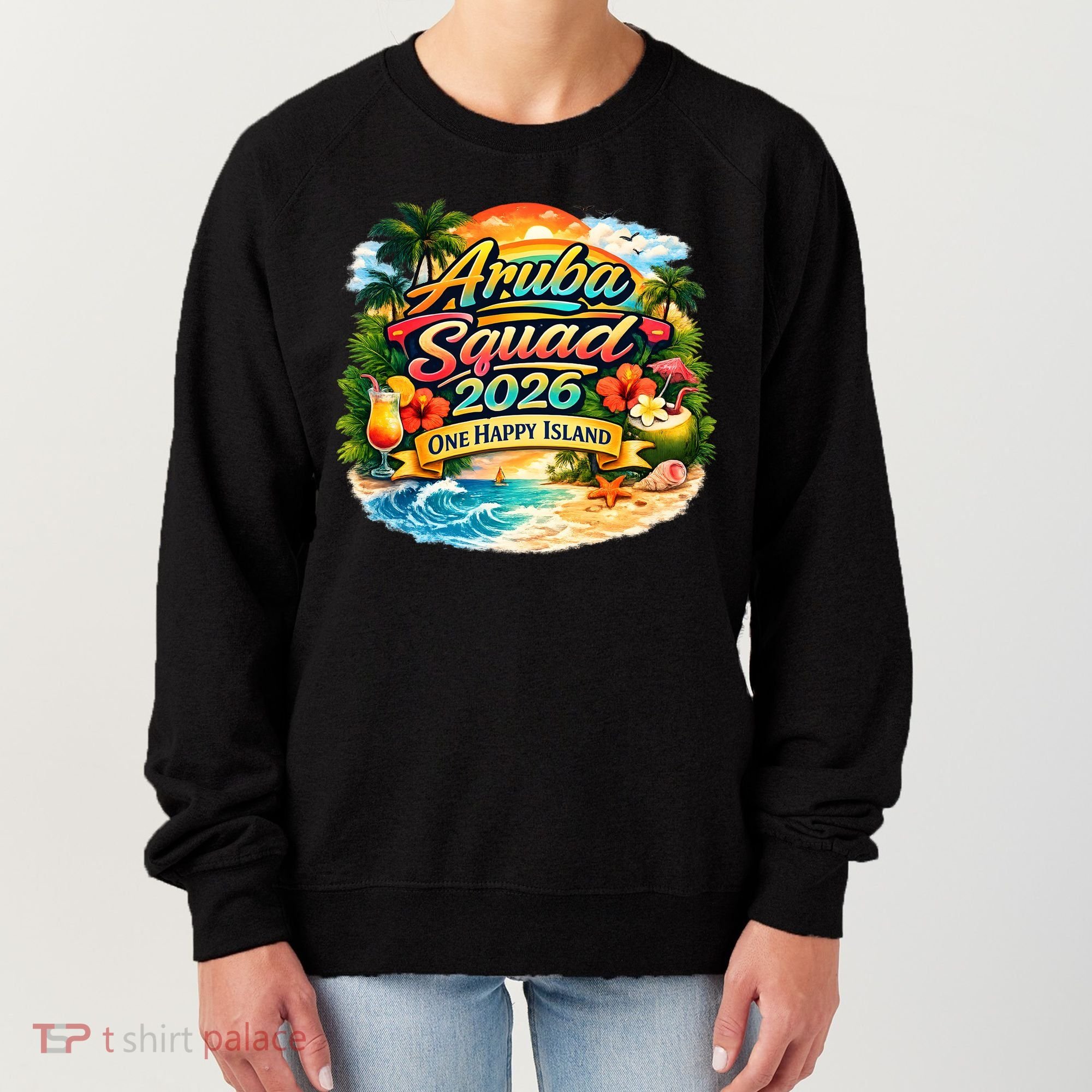 Aruba Squad 2026 One Happy Island Women's Sweatshirt