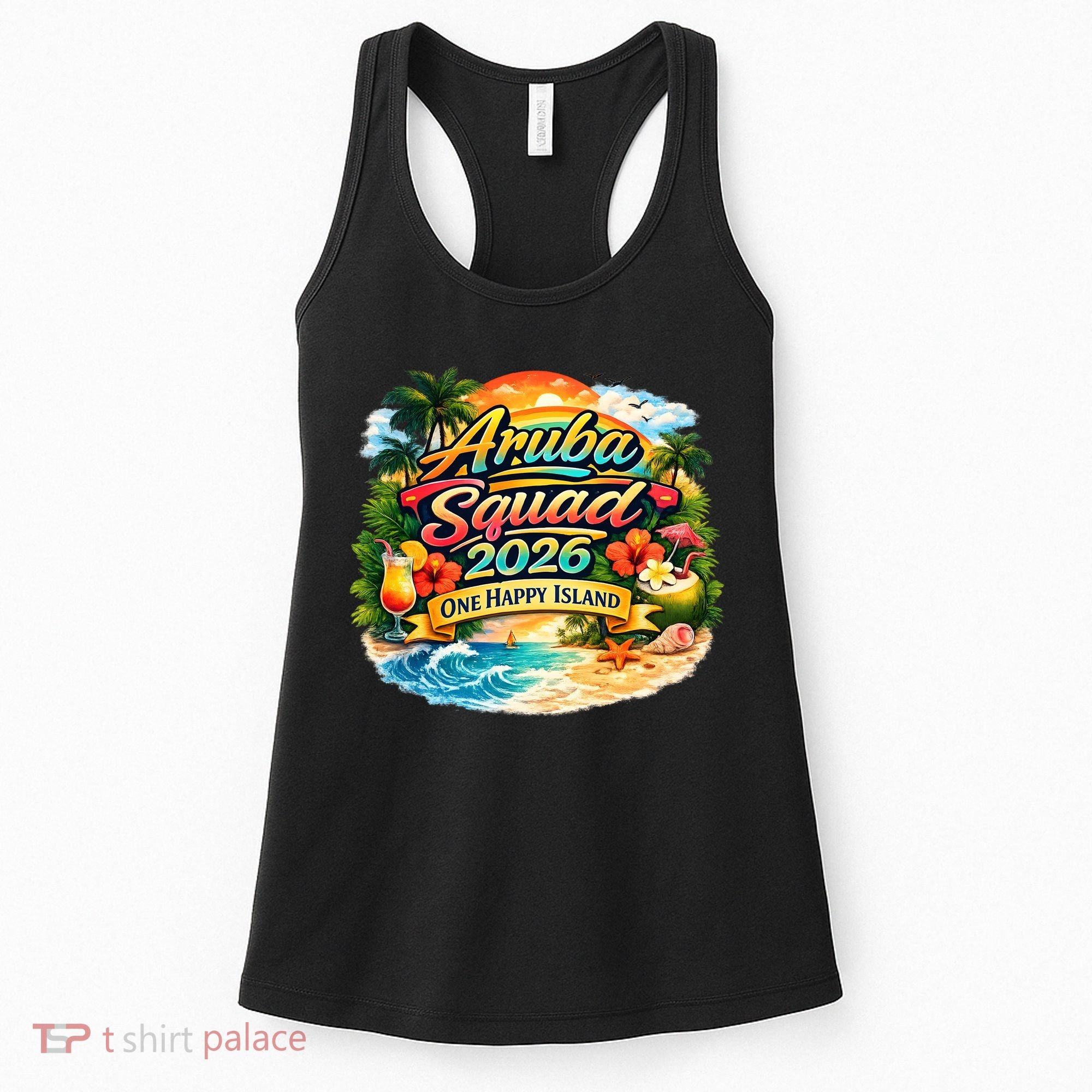 Aruba Squad 2026 One Happy Island Women's Tank Top
