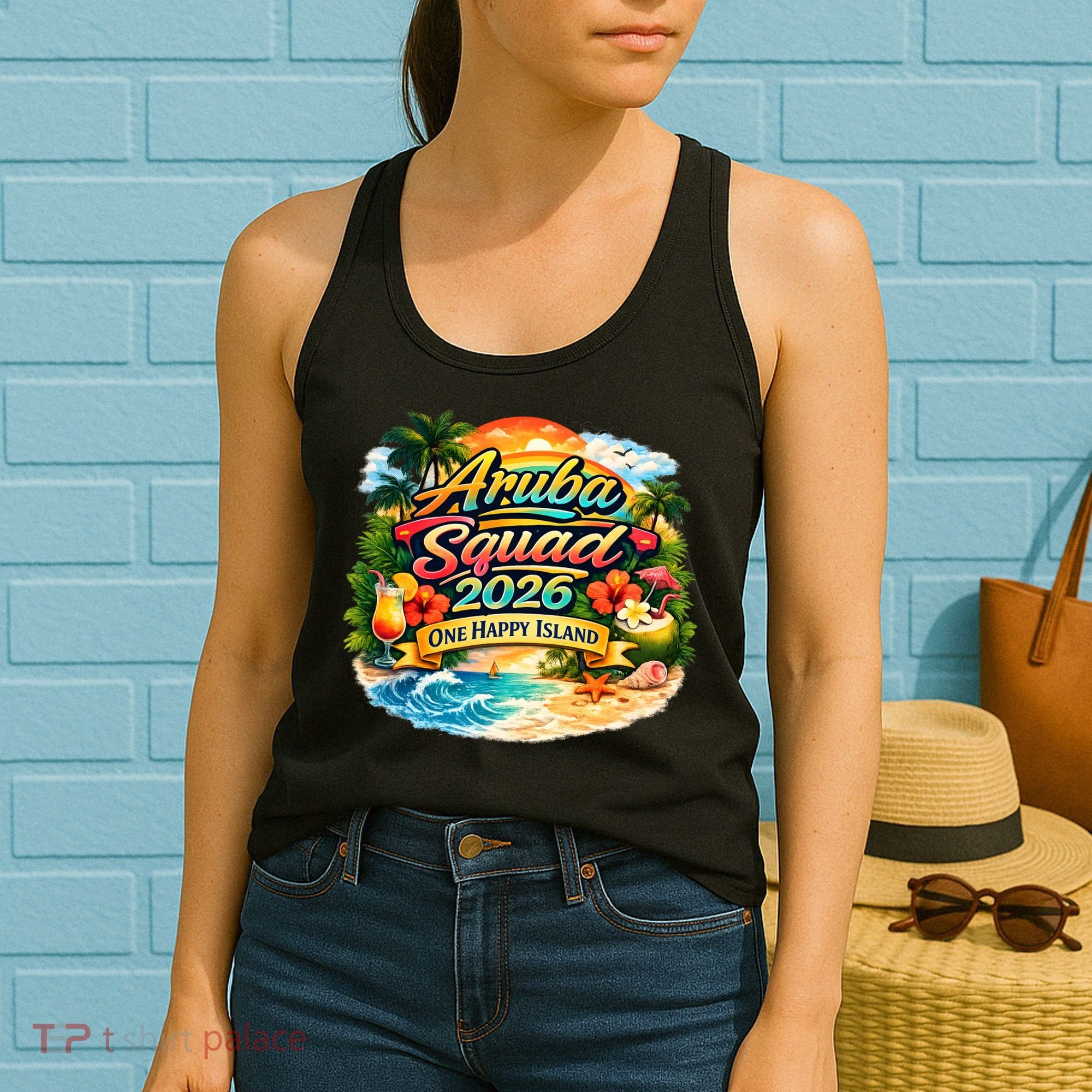 Aruba Squad 2026 One Happy Island Women's Tank Top