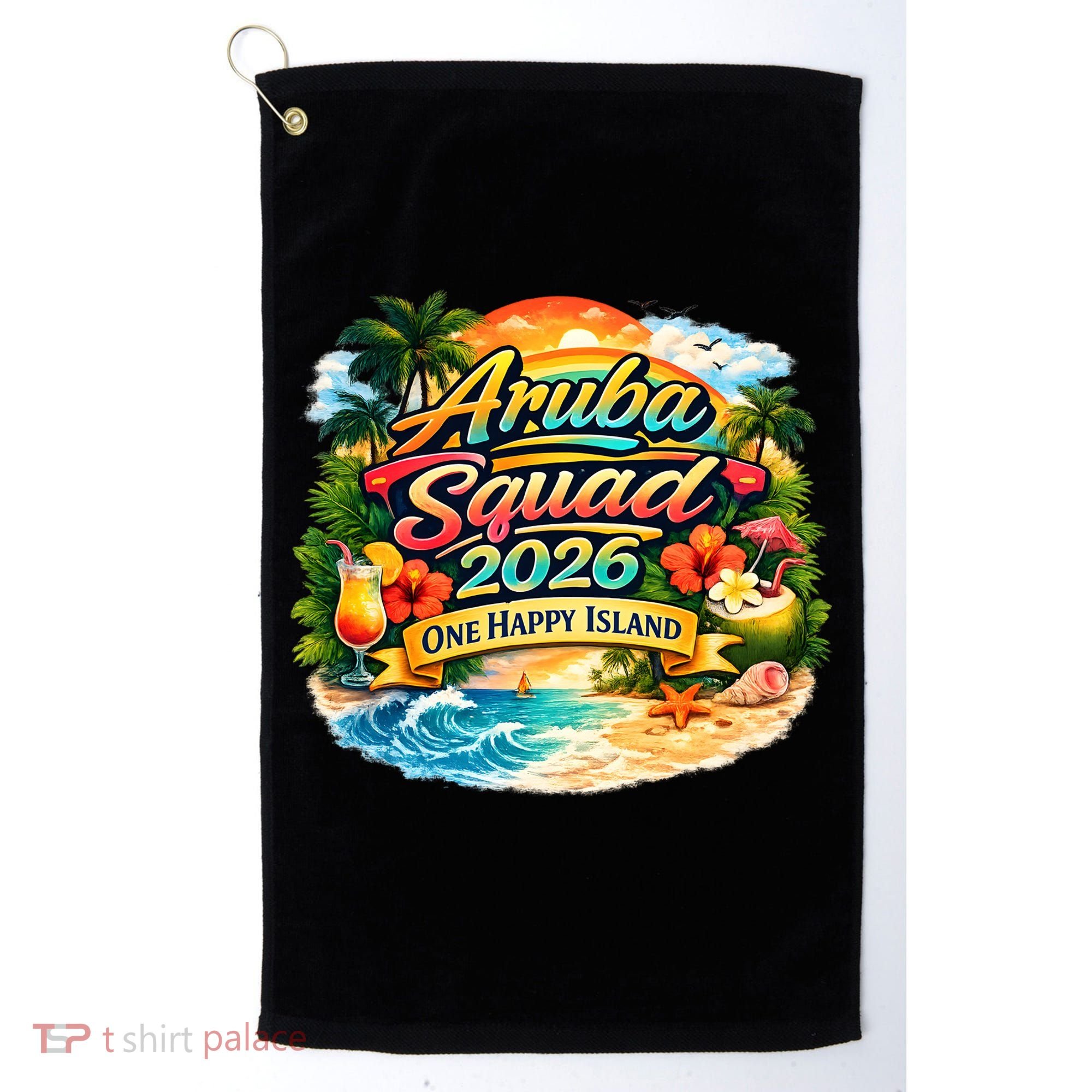 Aruba Squad 2026 One Happy Island Golf Towel