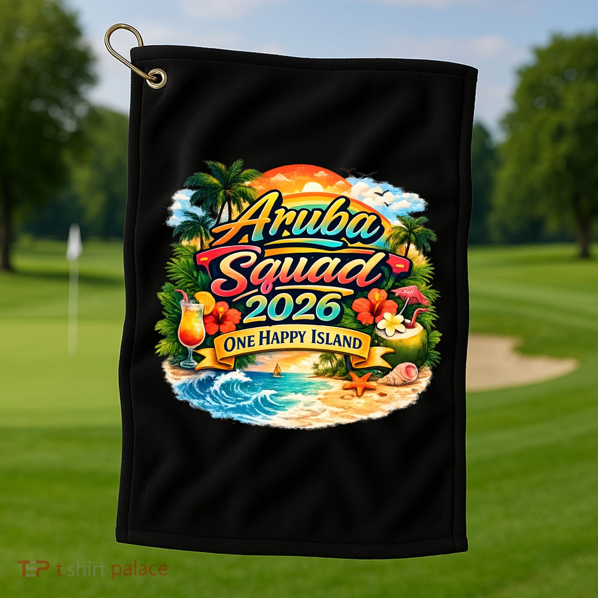 Aruba Squad 2026 One Happy Island Golf Towel