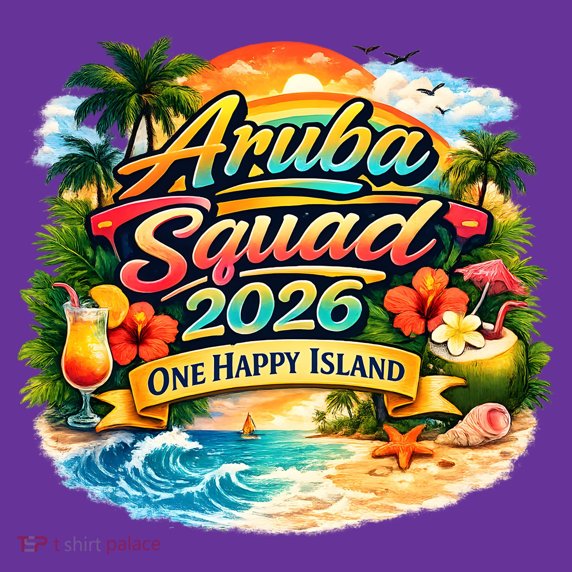 Aruba Squad 2026 One Happy Island Hoodie