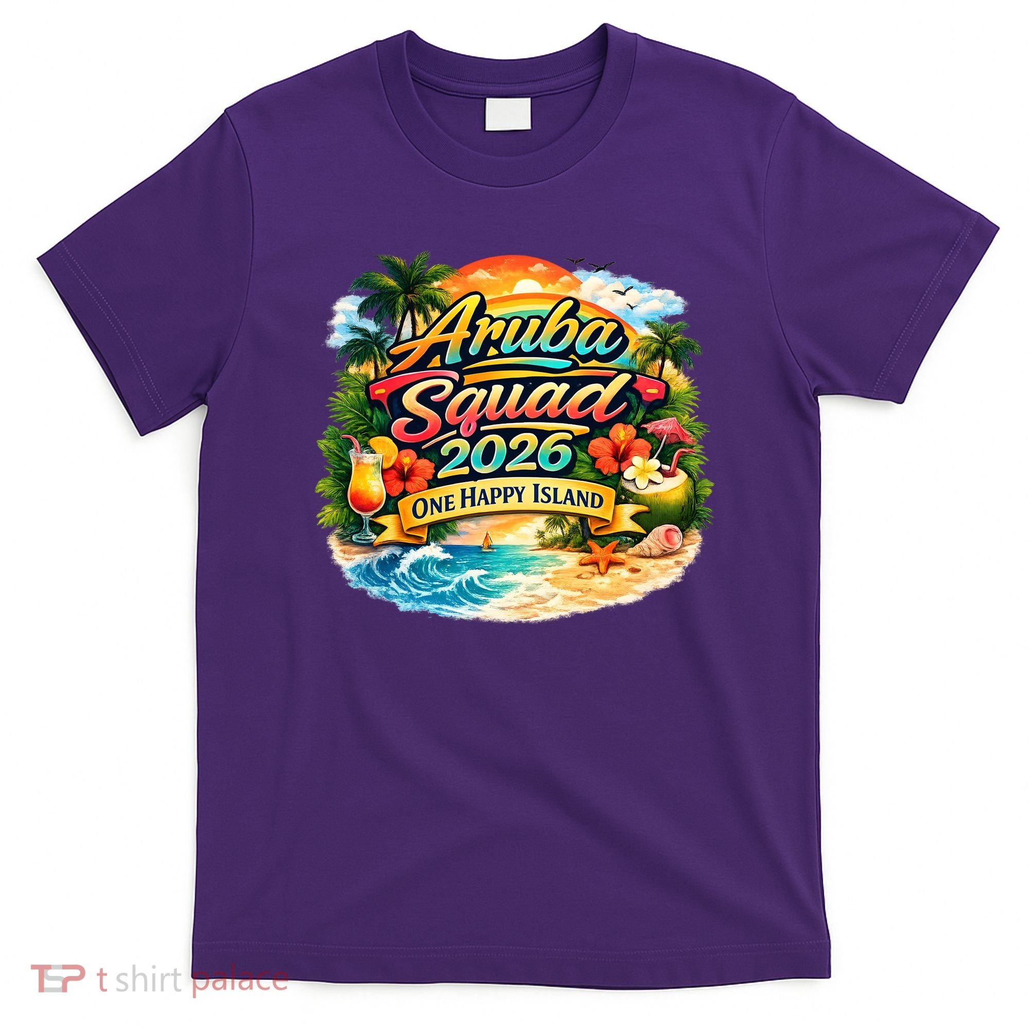 Aruba Squad 2026 One Happy Island T-Shirt