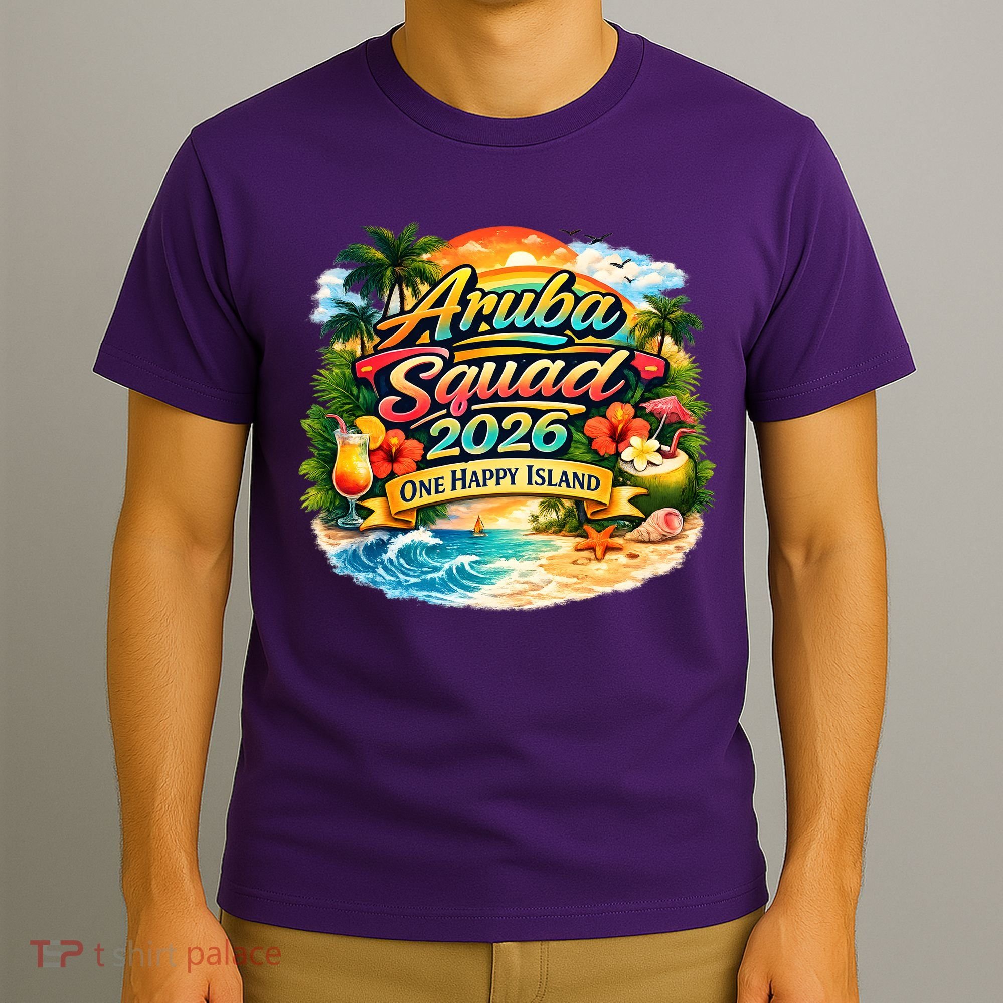 Aruba Squad 2026 One Happy Island T-Shirt