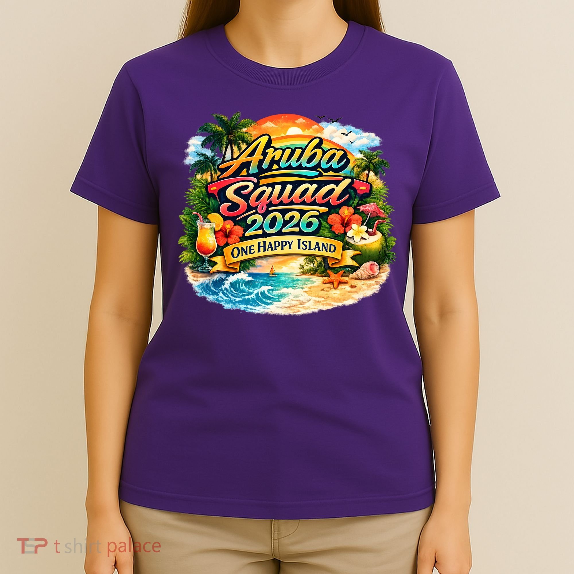 Aruba Squad 2026 One Happy Island T-Shirt