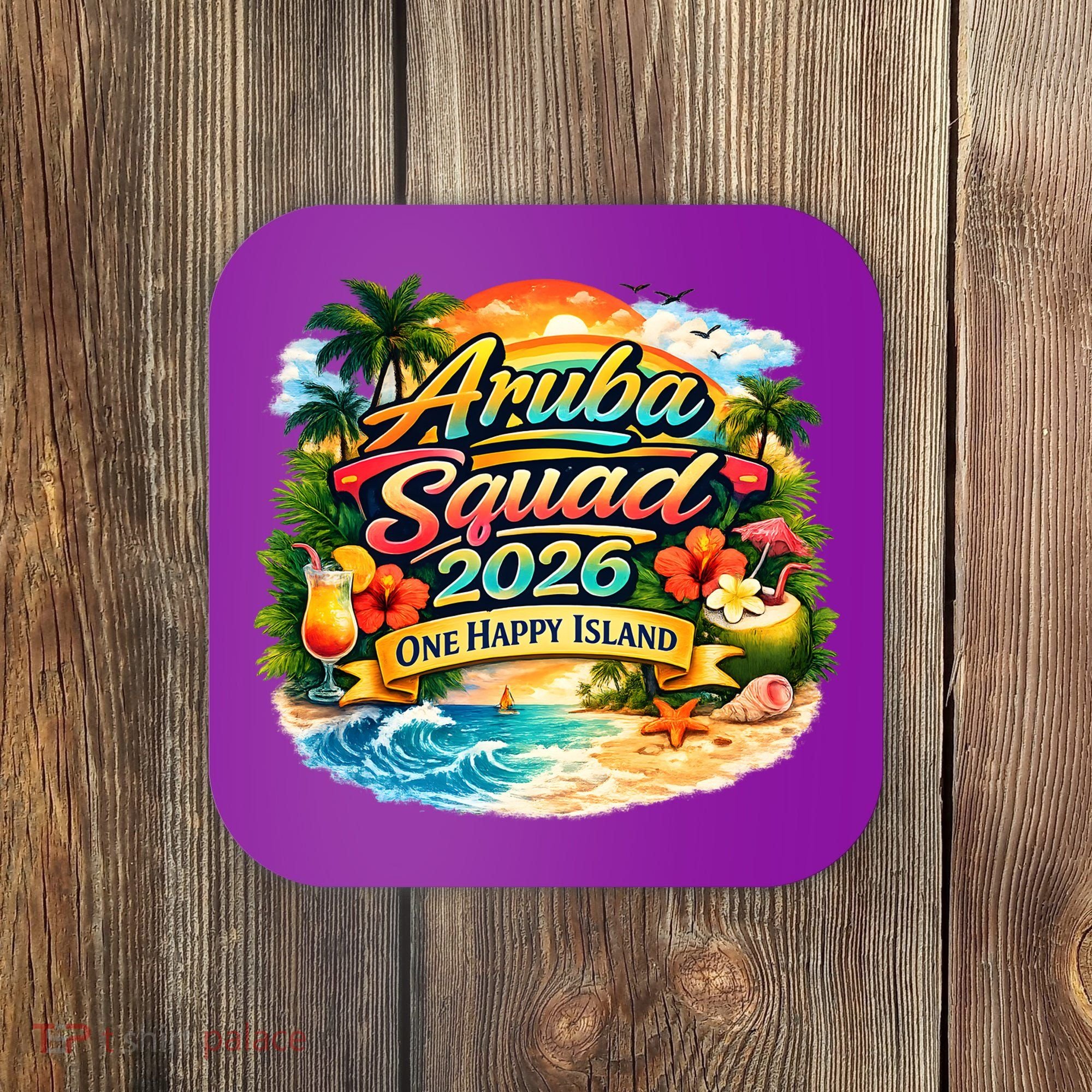 Aruba Squad 2026 One Happy Island Coaster