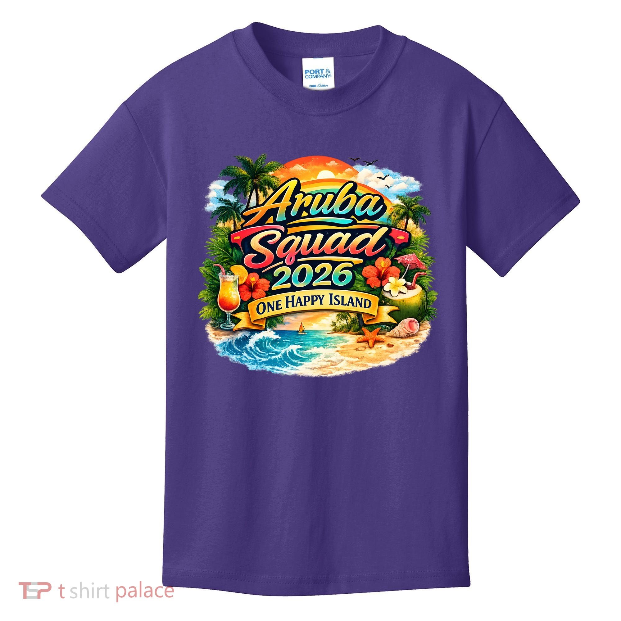 Aruba Squad 2026 One Happy Island Kids T-Shirt
