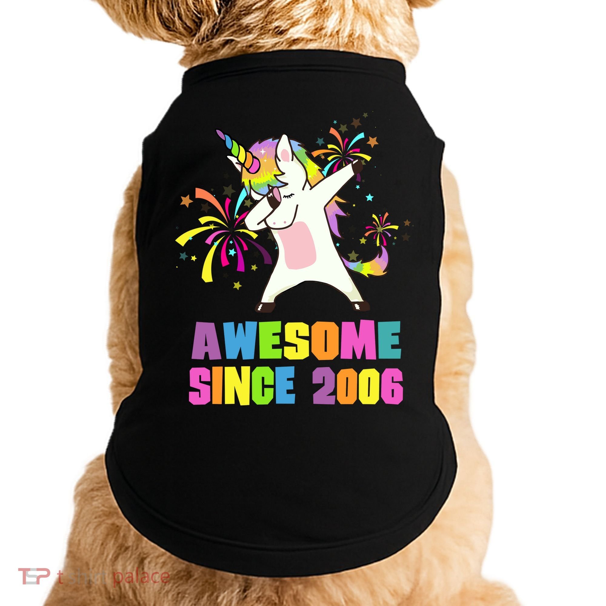 Awesome Since 2006 Unicorn 17 Years Old 17th Birthday Doggie Tank