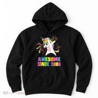 Awesome Since 2006 Unicorn 17 Years Old 17th Birthday Hoodie thumb 0