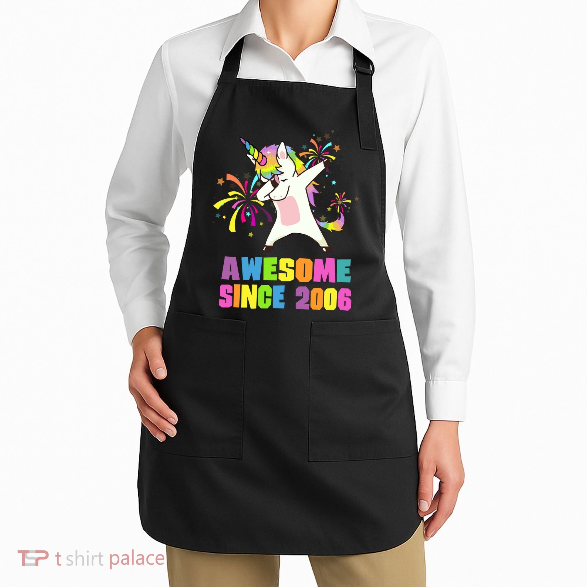 Awesome Since 2006 Unicorn 17 Years Old 17th Birthday Apron