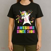 Awesome Since 2006 Unicorn 17 Years Old 17th Birthday T-Shirt thumb 4
