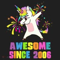 Awesome Since 2006 Unicorn 17 Years Old 17th Birthday Beanie thumb 2