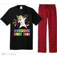 Awesome Since 2006 Unicorn 17 Years Old 17th Birthday Pajama Set thumb 0
