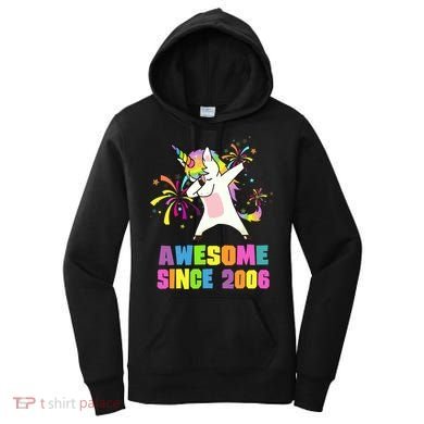 Awesome Since 2006 Unicorn 17 Years Old 17th Birthday Women's Hoodie