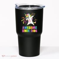 Awesome Since 2006 Unicorn 17 Years Old 17th Birthday Tumbler thumb 0