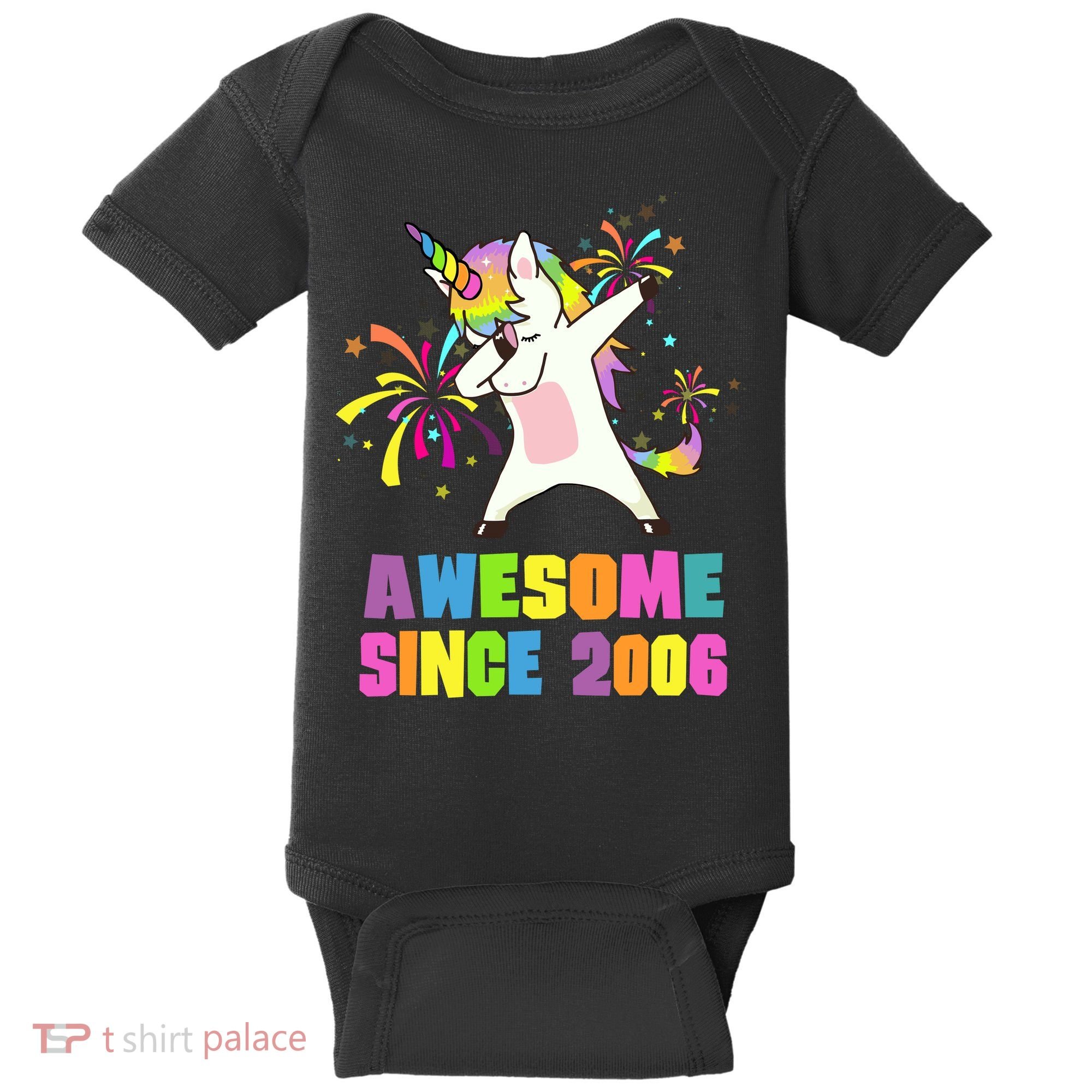 Awesome Since 2006 Unicorn 17 Years Old 17th Birthday Baby Bodysuit