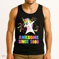Awesome Since 2006 Unicorn 17 Years Old 17th Birthday Tank Top thumb 3