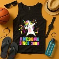 Awesome Since 2006 Unicorn 17 Years Old 17th Birthday Tank Top thumb 4