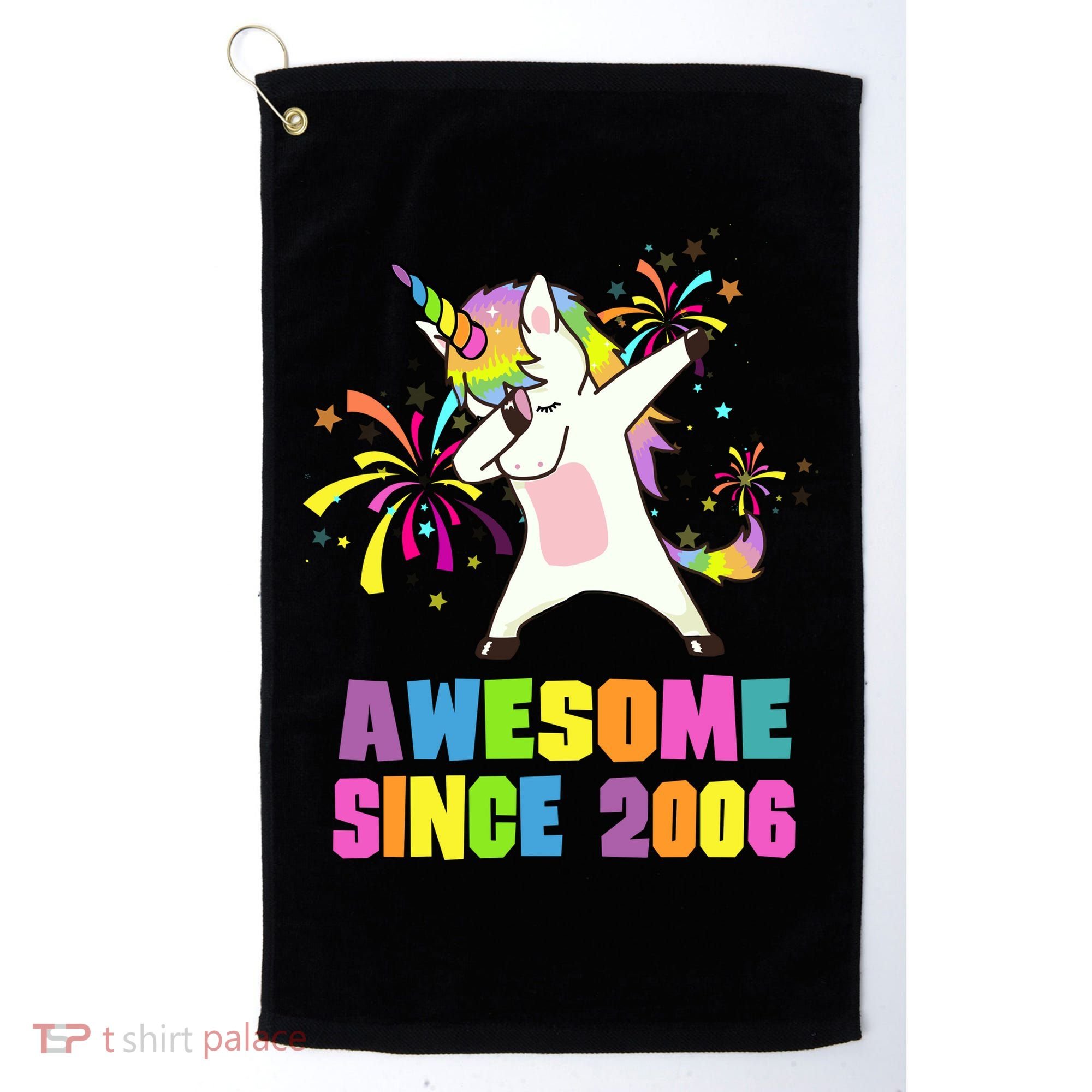 Awesome Since 2006 Unicorn 17 Years Old 17th Birthday Golf Towel