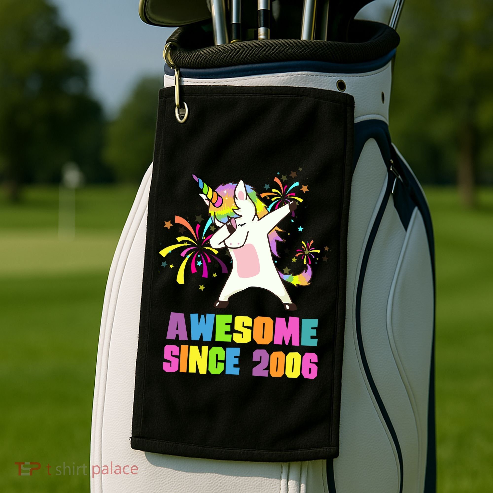 Awesome Since 2006 Unicorn 17 Years Old 17th Birthday Golf Towel