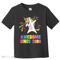 Awesome Since 2006 Unicorn 17 Years Old 17th Birthday Toddler T-Shirt thumb 0