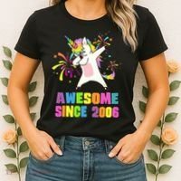 Awesome Since 2006 Unicorn 17 Years Old 17th Birthday Women's T-Shirt thumb 2