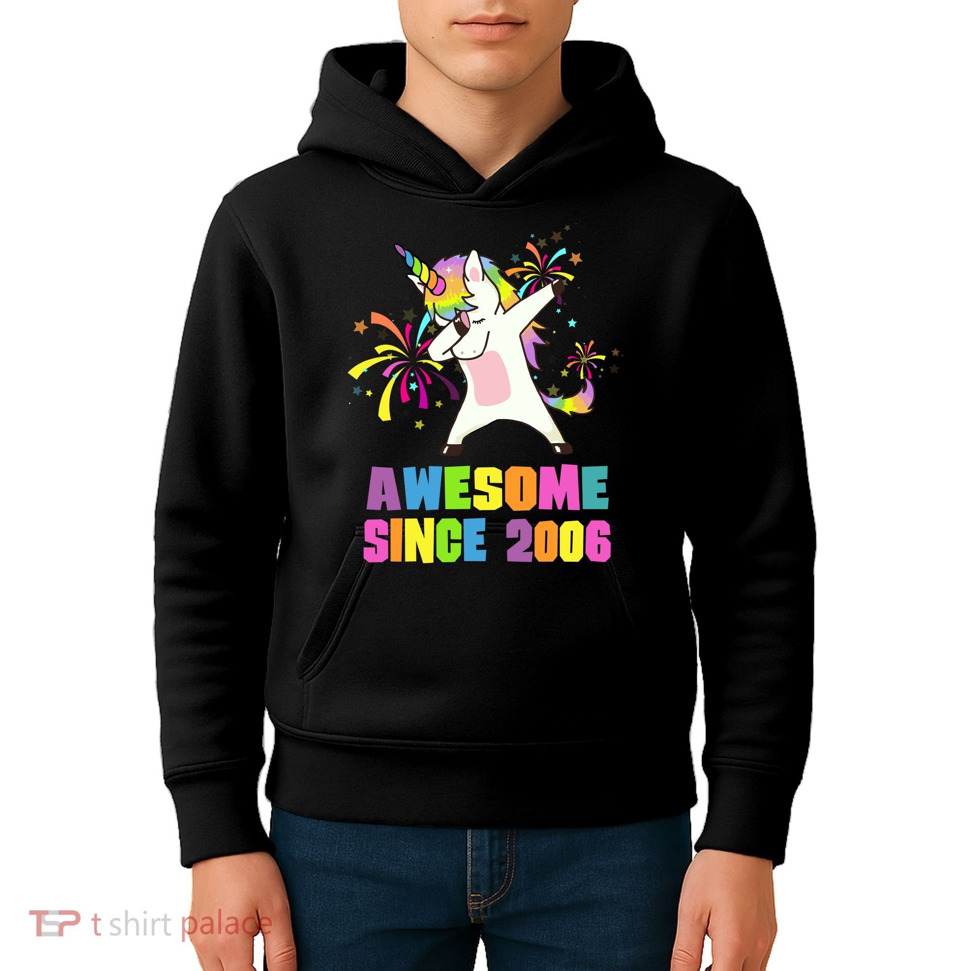 Awesome Since 2006 Unicorn 17 Years Old 17th Birthday Kids Hoodie