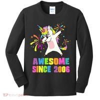 Awesome Since 2006 Unicorn 17 Years Old 17th Birthday Kids Long Sleeve Shirt thumb 0