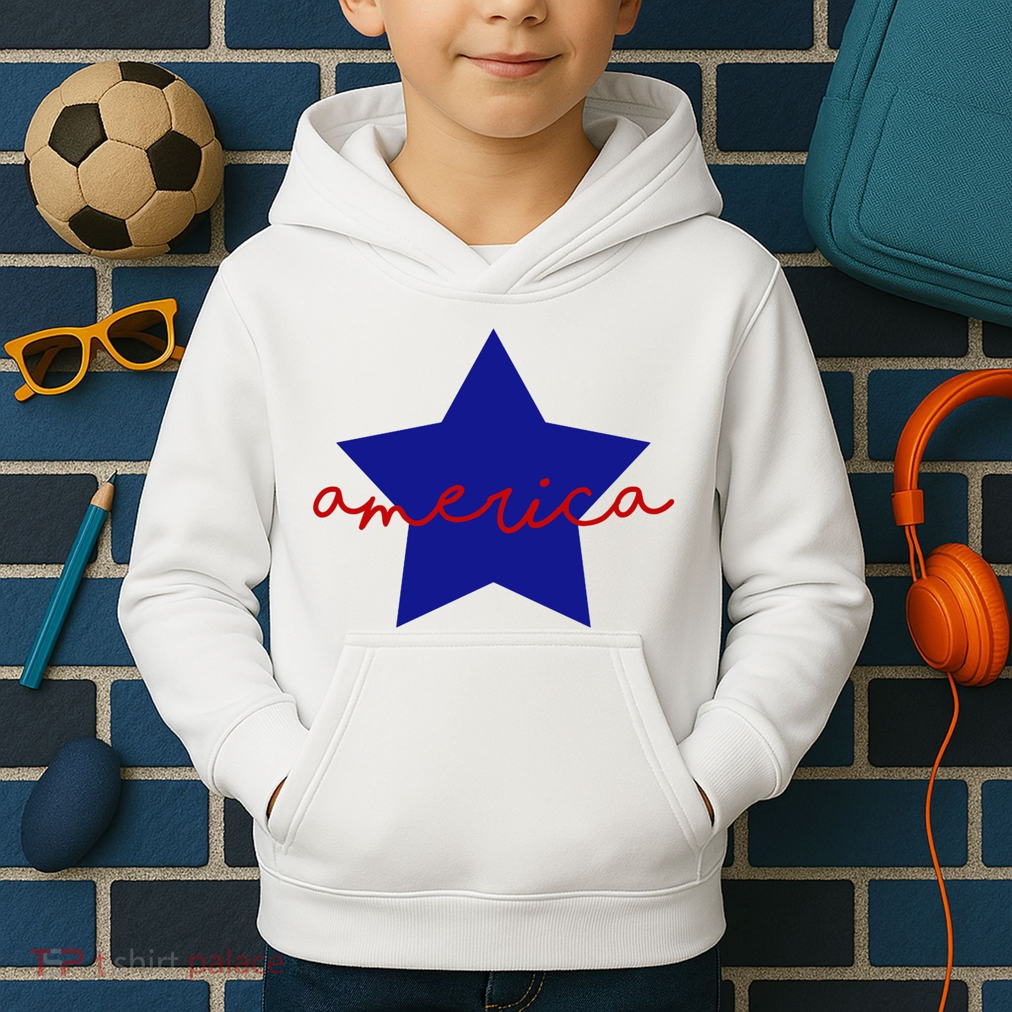 America Star 4th Of July Celebration Kids Hoodie