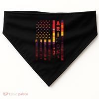 Arizona Sunset American Flag Flagstaff Tucson State Resident USA-Made Doggie Bandana thumb 0
