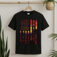 Arizona Sunset American Flag Flagstaff Tucson State Resident T-Shirt thumb 2