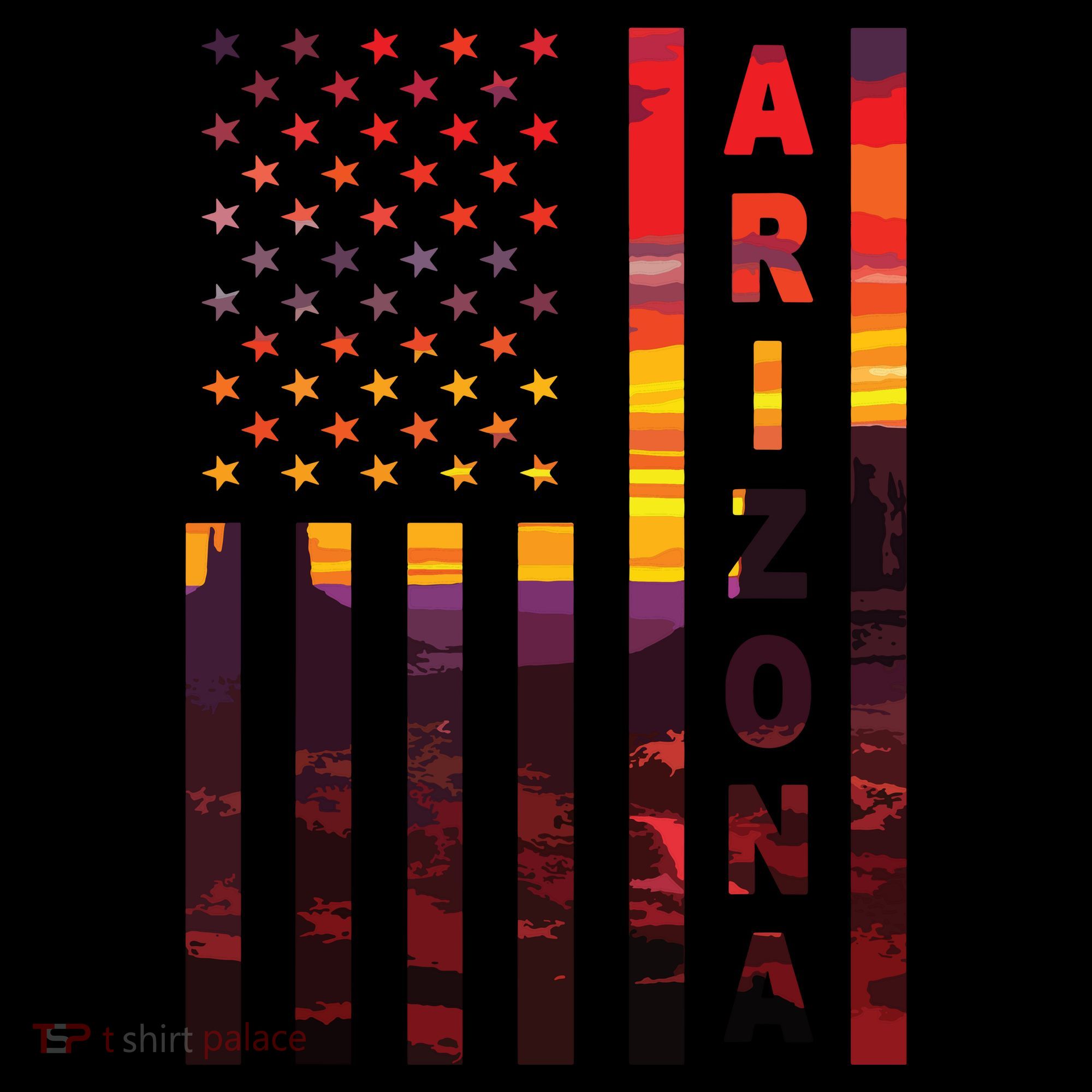 Arizona Sunset American Flag Flagstaff Tucson State Resident Coffee Mug