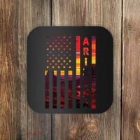 Arizona Sunset American Flag Flagstaff Tucson State Resident Coaster thumb 0