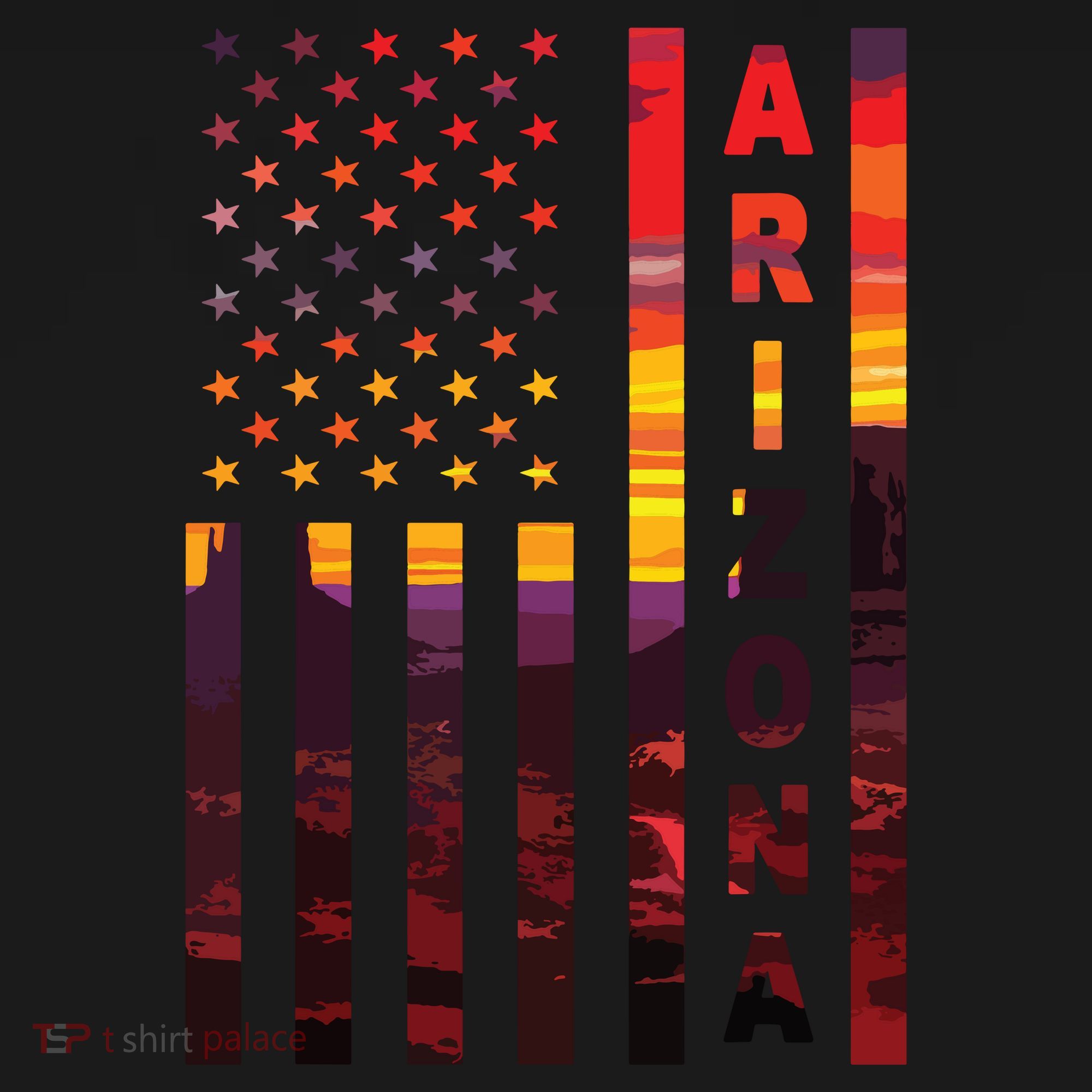Arizona Sunset American Flag Flagstaff Tucson State Resident Women's Hoodie