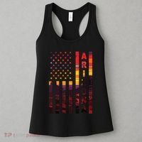 Arizona Sunset American Flag Flagstaff Tucson State Resident Women's Tank Top thumb 3