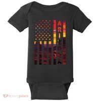Arizona Sunset American Flag Flagstaff Tucson State Resident Baby Bodysuit thumb 0