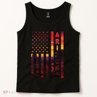Arizona Sunset American Flag Flagstaff Tucson State Resident Tank Top thumb 2