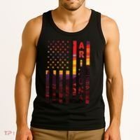Arizona Sunset American Flag Flagstaff Tucson State Resident Tank Top thumb 3
