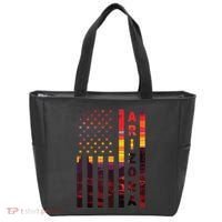 Arizona Sunset American Flag Flagstaff Tucson State Resident Tote Bag thumb 0