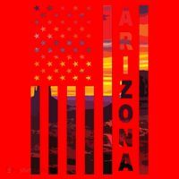 Arizona Sunset American Flag Flagstaff Tucson State Resident Santa Hat thumb 1
