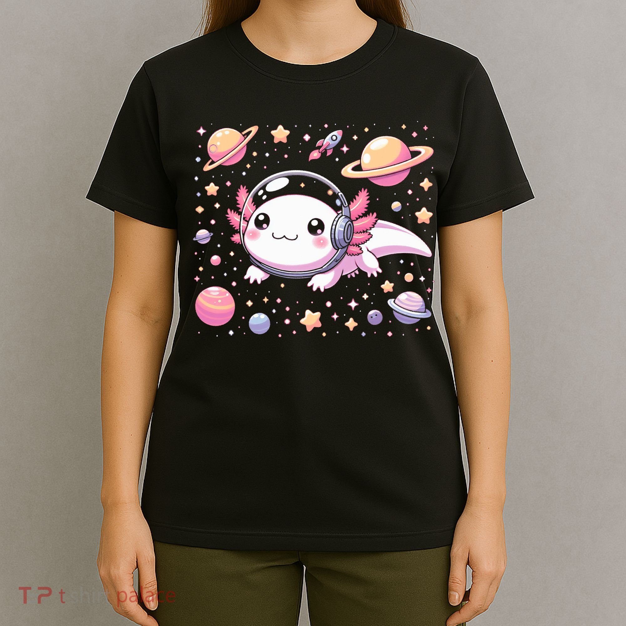Astrolotl Space Axolotl - Kawaii Japanese Anime Axolotl T-Shirt