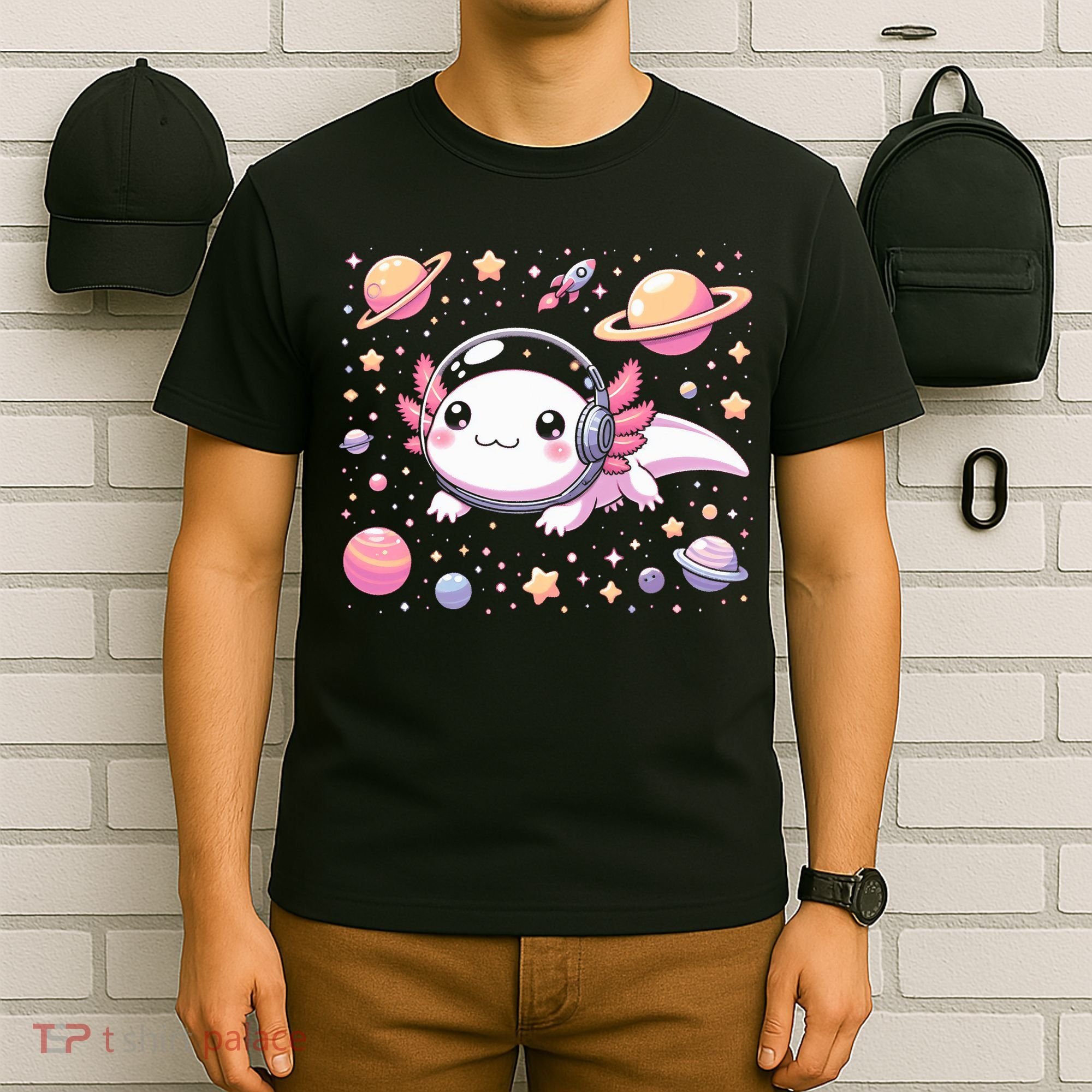 Astrolotl Space Axolotl - Kawaii Japanese Anime Axolotl T-Shirt